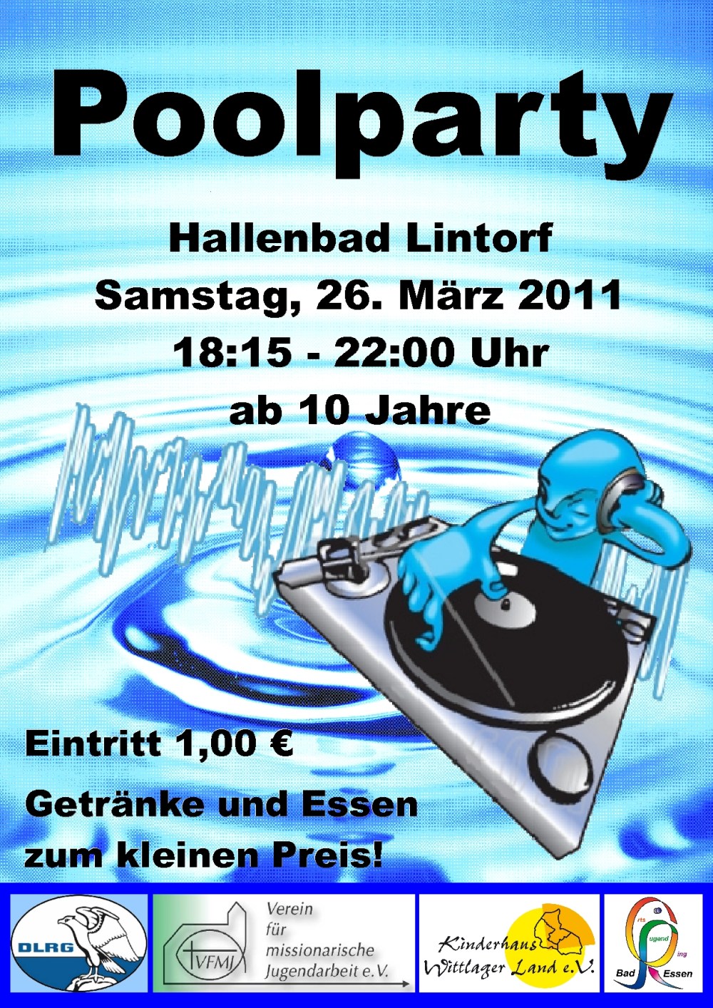 Poolparty Plakat 26.03.2011