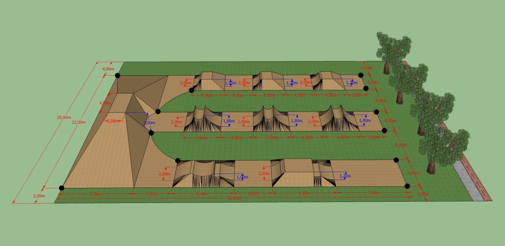 Dirtbahn - Markierungspunkte