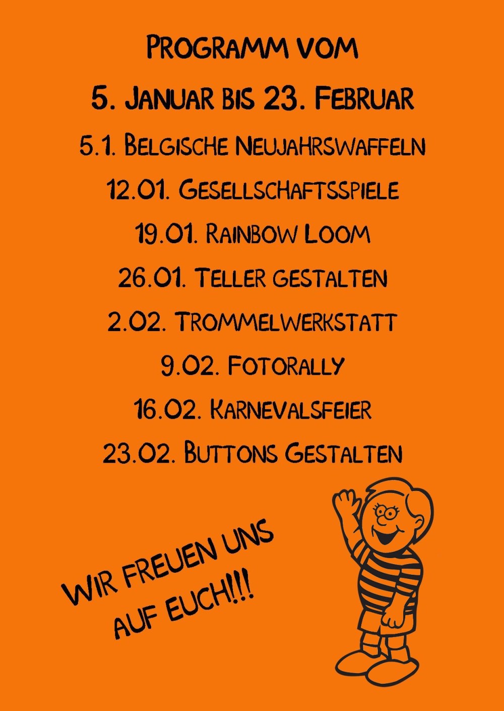Kindertreff Wimmer-Schule rück Publisher 01.2015 Orange