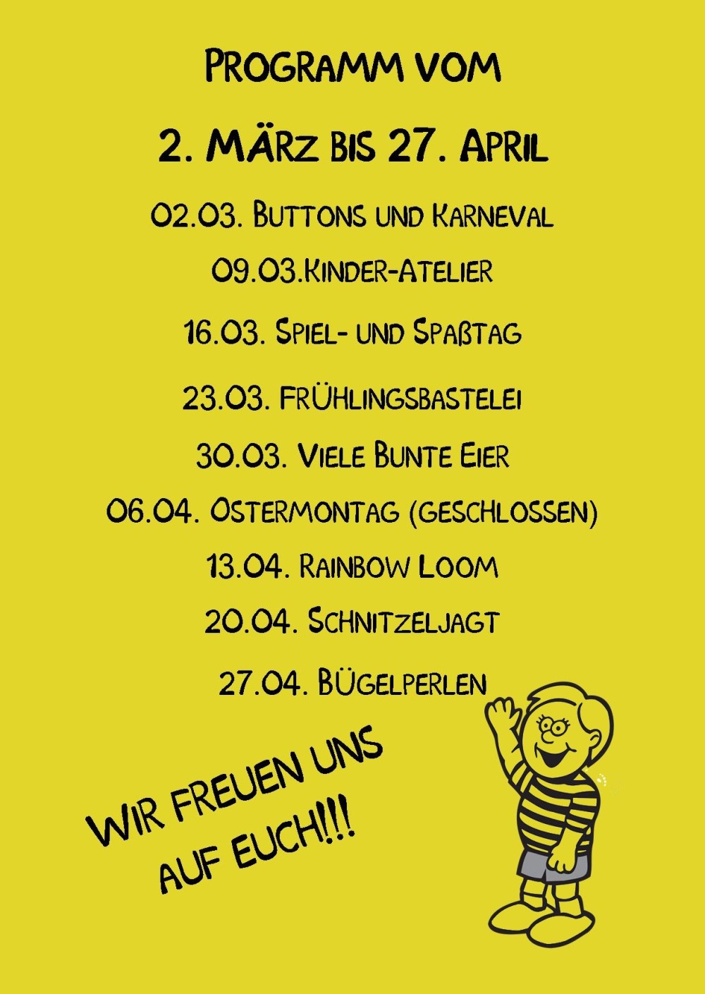 Kindertreff Wimmer-Schule rück Publisher 03.2015 Gelb