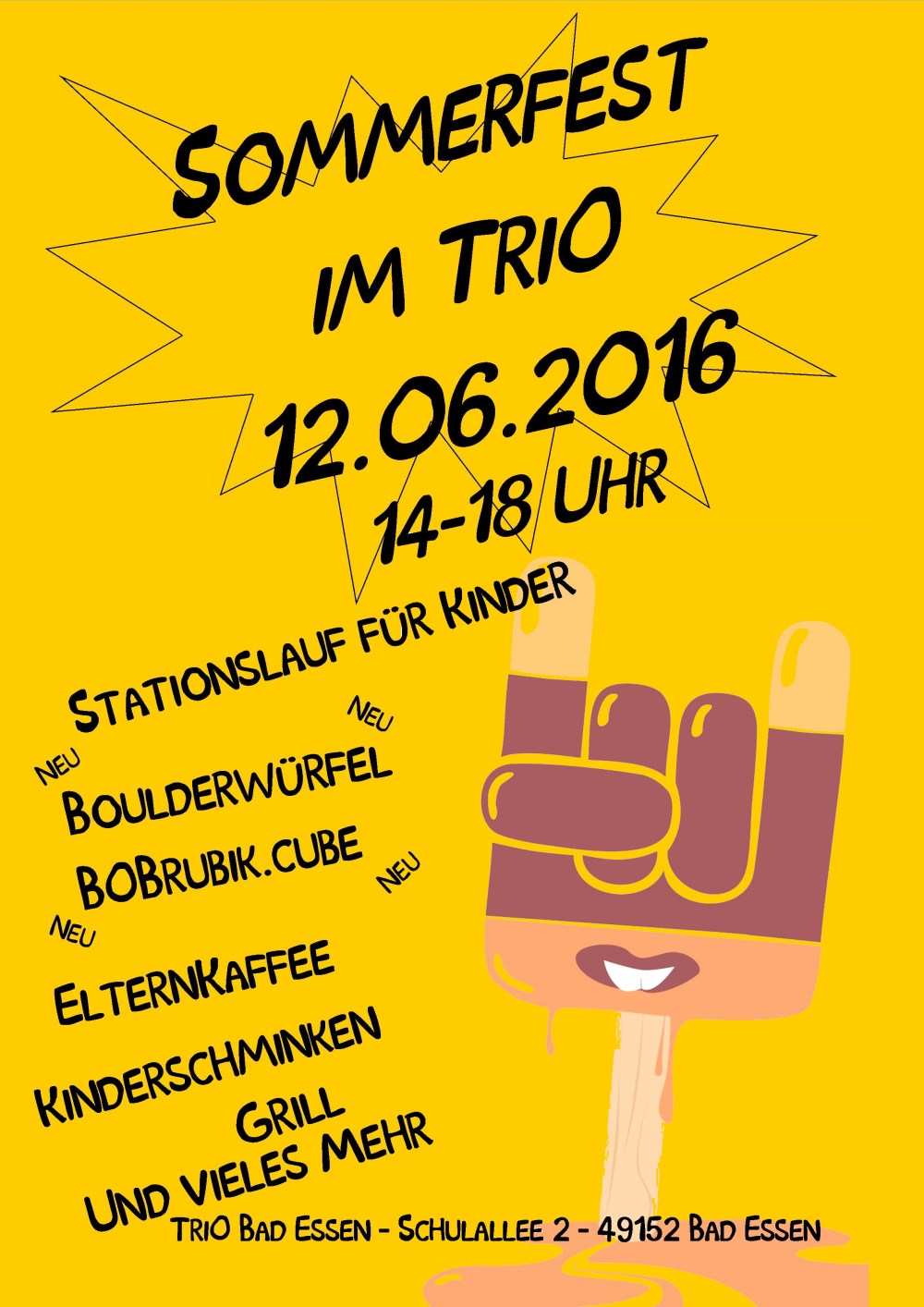 Sommerfest 2016 Flyer gelb