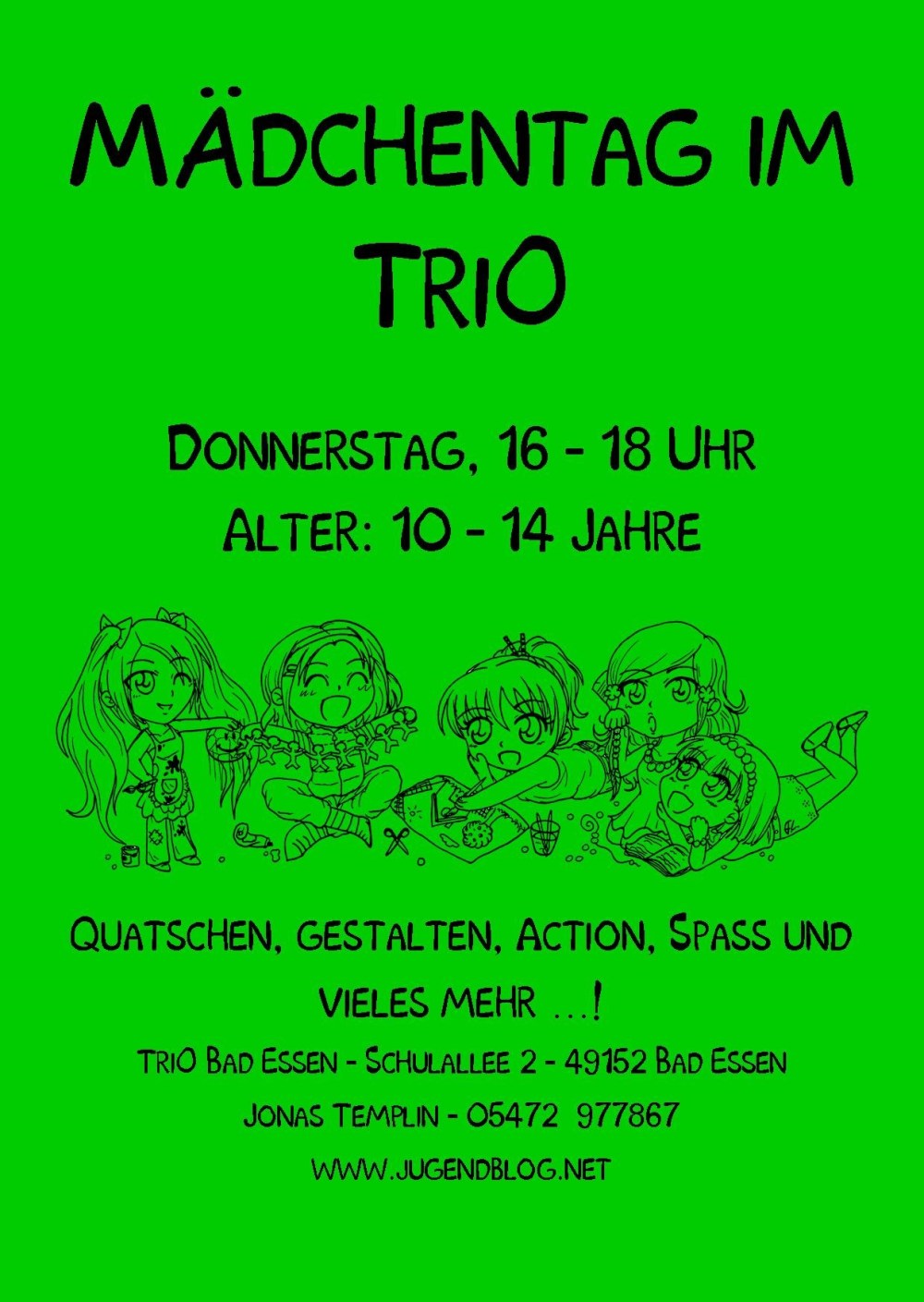 Mädchentag TriO Front Publisher 08.2016 grün